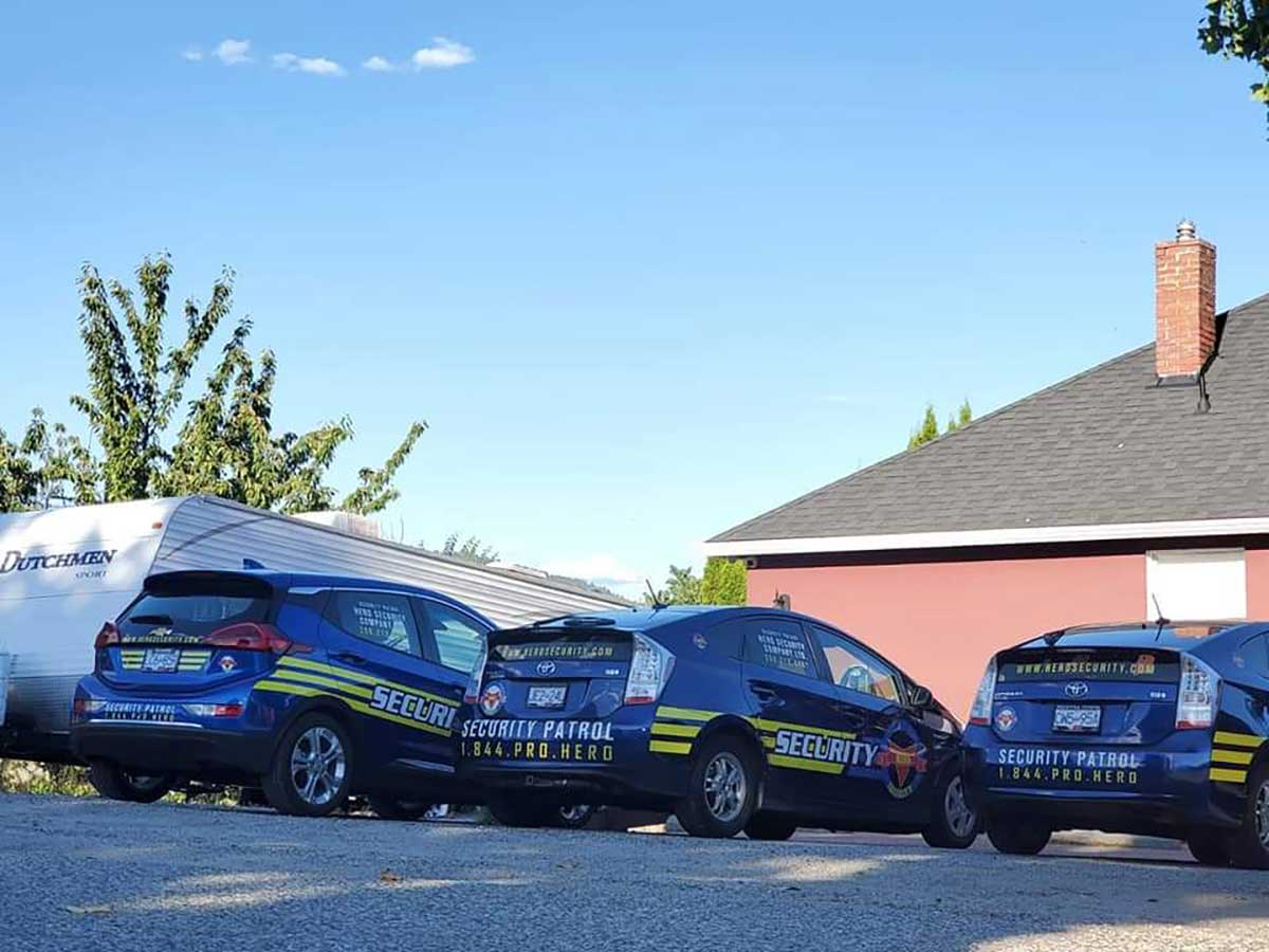 Hero Security Fleet of cars in a parking lot