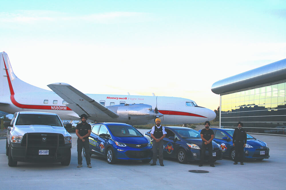 Hero fleet in front of plane